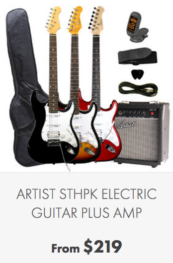Artist STH Electric Guitar Pack + Amp